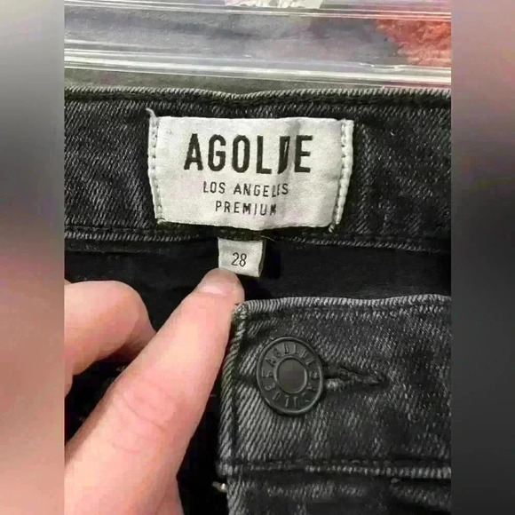 AGOLDE Las Angeles size 28 black distressed jeans in used pre owned condition - Picture 5 of 7